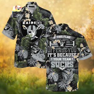 Oakland Raiders “If This Flag Offends You” Tropical Hawaiian Shirt