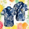 Indianapolis Colts Navy Blue Tropical Monstera Leaf Hawaiian Shirt Indianapolis Colts Navy Blue Tropical Monstera Leaf Hawaiian Shirt