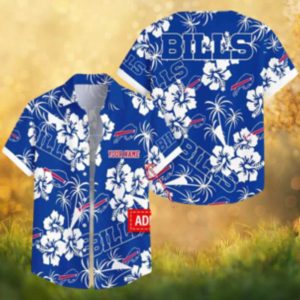 Personalized Buffalo Bills Royal Blue Hibiscus Hawaiian Shirt Tropical NFL Fan Gear
