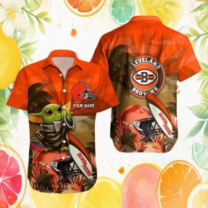 Personalized Cleveland Browns Dawg Pound Grogu Baby Yoda NFL Hawaiian Shirt Personalized Cleveland Browns Dawg Pound Grogu Baby Yoda NFL Hawaiian Shirt