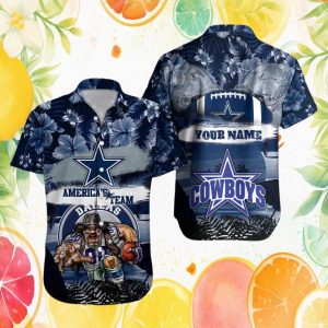 Personalized Dallas Cowboys America’s Team Floral Hawaiian Shirt Personalized Dallas Cowboys America’s Team Floral Hawaiian Shirt
