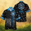 Custom Name Minnesota Vikings Hawaiian Shirt Floral Stripe Pattern Custom Name Minnesota Vikings Hawaiian Shirt Floral Stripe Pattern