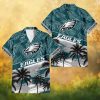 Philadelphia Eagles Teal Floral Hibiscus Tropical Summer Hawaiian Shirt Philadelphia Eagles Teal Floral Hibiscus Tropical Summer Hawaiian Shirt