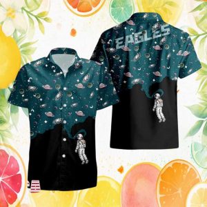 Philadelphia Eagles Astronaut Outer Space Galaxy Hawaiian Shirt