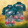 Philadelphia Eagles Midnight Floral Hawaiian Shirt Teal & Black Hibiscus Print Philadelphia Eagles Midnight Floral Hawaiian Shirt Teal & Black Hibiscus Print