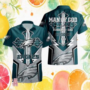 Philadelphia Eagles Man of God Husband Dad NFL Hawaiian Shirt