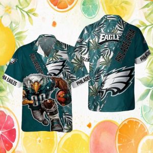 Philadelphia Eagles “Mean Eagle” Football Character Hawaiian Shirt