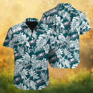 Philadelphia Eagles Midnight Green Monstera Leaf Hawaiian Shirt