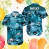 Philadelphia Eagles Floral Pattern Hawaiian Shirt NFL Summer Button Down Philadelphia Eagles Floral Pattern Hawaiian Shirt NFL Summer Button Down