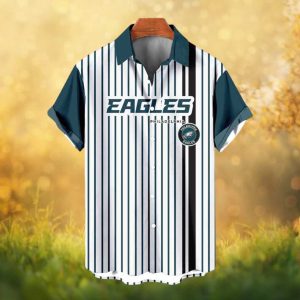 Philadelphia Eagles Pinstripe Sports Mashup Hawaiian Shirt