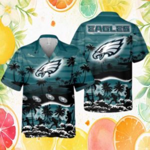 Philadelphia Eagles Scenic Midnight Green Beach Hawaiian Shirt NFL Tropical Vacation Gear Philadelphia Eagles Scenic Midnight Green Beach Hawaiian Shirt NFL Tropical Vacation Gear
