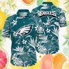 Personalized Philadelphia Eagles Tropical Island Beach Scene Teal Hawaiian Shirt Personalized Philadelphia Eagles Tropical Island Beach Scene Teal Hawaiian Shirt