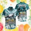 Philadelphia Eagles Custom Name Running Mascot Tropical NFL Hawaiian Shirt Philadelphia Eagles Custom Name Running Mascot Tropical NFL Hawaiian Shirt