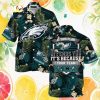 Philadelphia Eagles Classic Green & White Island Scene Hawaiian Shirt Philadelphia Eagles Classic Green & White Island Scene Hawaiian Shirt