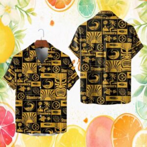 Pittsburgh Steelers NFL Tiki Tribal Pattern Hawaiian Shirt