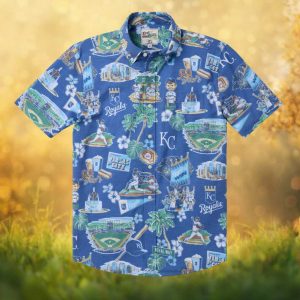 Reyn Spooner Kansas City Royals MLB Scenic Button Down Hawaiian Shirt
