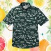 Reyn Spooner MLB Miami Marlins Hawaiian Shirt Black Tropical Island Scenic Print Reyn Spooner MLB Miami Marlins Hawaiian Shirt Black Tropical Island Scenic Print