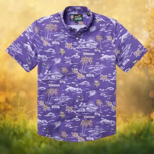 Reyn Spooner NFL Minnesota Vikings Scenic Button Down Hawaiian Shirt