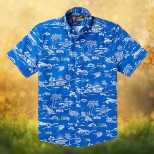 Reyn Spooner NFL Seattle Seahawks Classic Blue Tropical Floral Hawaiian Shirt
