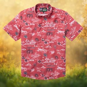 Reyn Spooner NFL Tampa Bay Buccaneers Red Scenic Button Up Hawaiian Shirt