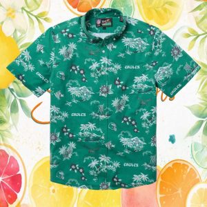 Reyn Spooner Philadelphia Eagles Green Scenic Allover Print Button Down Hawaiian Shirt