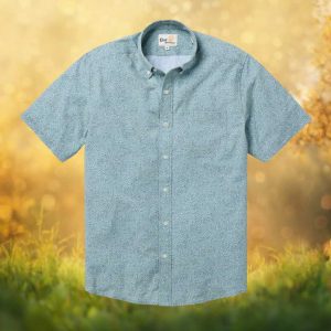 Reyn Spooner Soft Sage Pineapple Shadow Micro Print Hawaiian Shirt