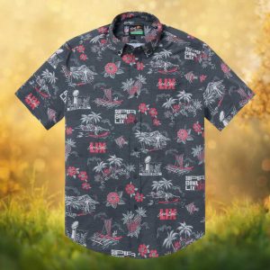 Reyn Spooner Super Bowl LIX New Orleans Scenic Charcoal Button Up Hawaiian Shirt