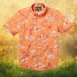Reyn Spooner Tampa Bay Buccaneers Orange Tropical Floral NFL Hawaiian Shirt