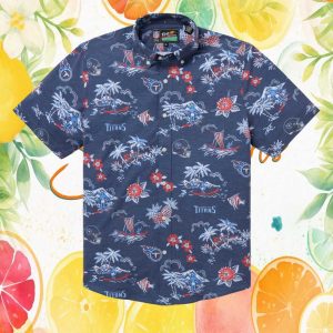 Reyn Spooner Tennessee Titans NFL Tropical Button Down Hawaiian Shirt