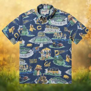 Reyn Spooner UC Berkeley Cal Bears “Bear Territory” Scenic Hawaiian Shirt