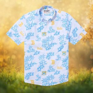Reyn Spooner UCLA Bruins White & Blue Joe Bruin Hawaiian Shirt