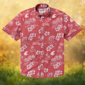 Reyn Spooner Washington State Cougars Hawaiian Shirt Crimson Tropical Floral Button Up