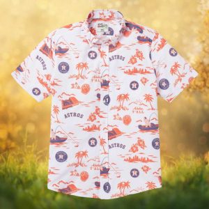 Reyn Spooner x Houston Astros Y'all White Button Up Hawaiian Shirt