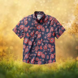 Reyn Spooner x MLB Boston Red Sox Scenic Hibiscus Hawaiian Shirt