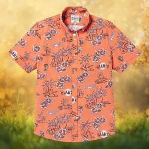 Reyn Spooner x MLB San Francisco Giants Hawaiian Shirt Orange Scenic