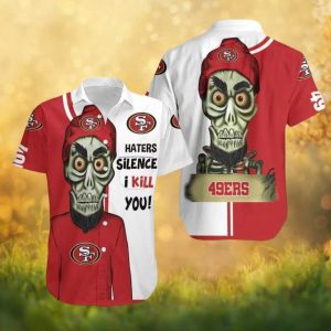 San Francisco 49ers “Haters Silence” Achmed Skull Graphic Hawaiian Shirt