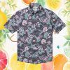 MLB Atlanta Braves Reyn Spooner Blue Ribbon Floral Hawaiian Shirt MLB Atlanta Braves Reyn Spooner Blue Ribbon Floral Hawaiian Shirt