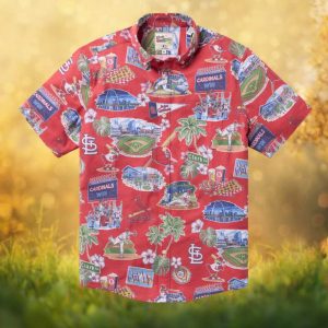 St. Louis Cardinals Reyn Spooner Scenic Ballpark Red Hawaiian Shirt