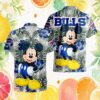 Buffalo Bills “Super Fan” Chest Reveal Floral Tropical Button Up Hawaiian Shirt Buffalo Bills “Super Fan” Chest Reveal Floral Tropical Button Up Hawaiian Shirt