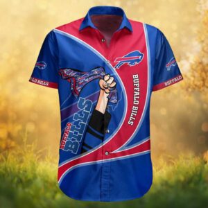 Buffalo Bills “Go Bills” Victory Fist Graphic Hawaiian Shirt