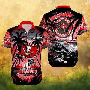 Tampa Bay Buccaneers Custom Name Vintage Beetle Tropical Hawaiian Shirt