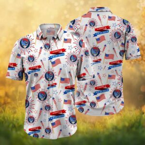 Tennessee Titans 4th of July Patriotic Grateful Dead Style Hawaiian Shirt Tennessee Titans 4th of July Patriotic Grateful Dead Style Hawaiian Shirt