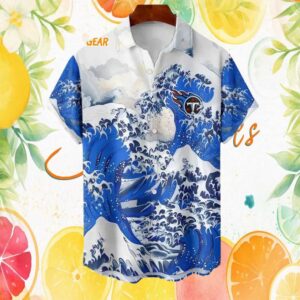 Tennessee Titans Great Wave Off Kanagawa Japanese Art Hawaiian Shirt Tennessee Titans Great Wave Off Kanagawa Japanese Art Hawaiian Shirt