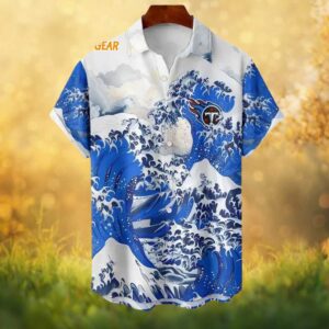 Tennessee Titans Great Wave Off Kanagawa Japanese Art Hawaiian Shirt