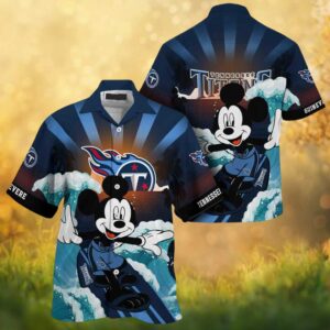 Tennessee Titans Mickey Mouse Surfing Tropical Hawaiian Shirt