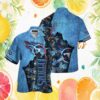 Buffalo Bills Midnight Hibiscus Tropical Floral Black & Blue Hawaiian Shirt Buffalo Bills Midnight Hibiscus Tropical Floral Black & Blue Hawaiian Shirt
