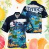Tennessee Titans Light Blue Heritage Stripe Hawaiian Shirt Tennessee Titans Light Blue Heritage Stripe Hawaiian Shirt