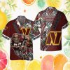 Washington Commanders NFL Hawaiian Shirt Burgundy Tribal Pattern Beachwear Washington Commanders NFL Hawaiian Shirt Burgundy Tribal Pattern Beachwear