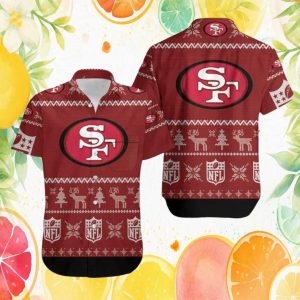 San Francisco 49ers Reindeer Pattern Ugly Christmas Hawaiian Shirt San Francisco 49ers Reindeer Pattern Ugly Christmas Hawaiian Shirt