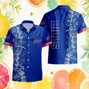 Buffalo Bills Under the Sea Marine Life Nautical Hawaiian Shirt Buffalo Bills Under the Sea Marine Life Nautical Hawaiian Shirt